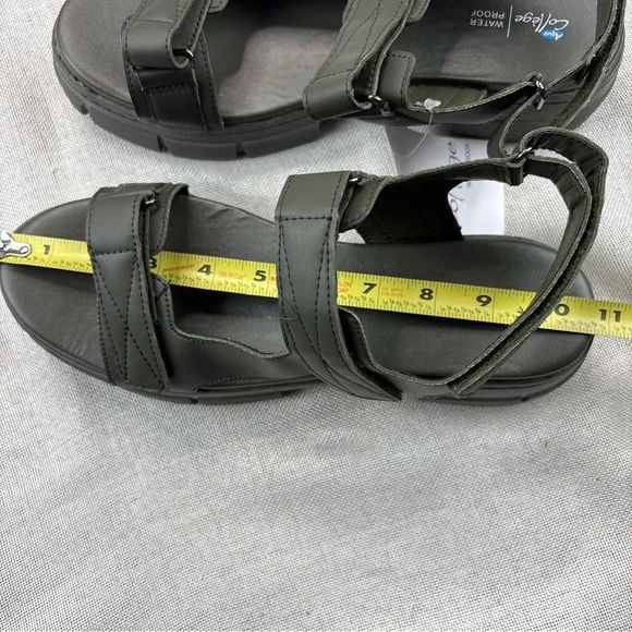 AQUA COLLEGE Womens Green Hux Round Toe Platform Slingback Sandal 11 M - Picture 12 of 12